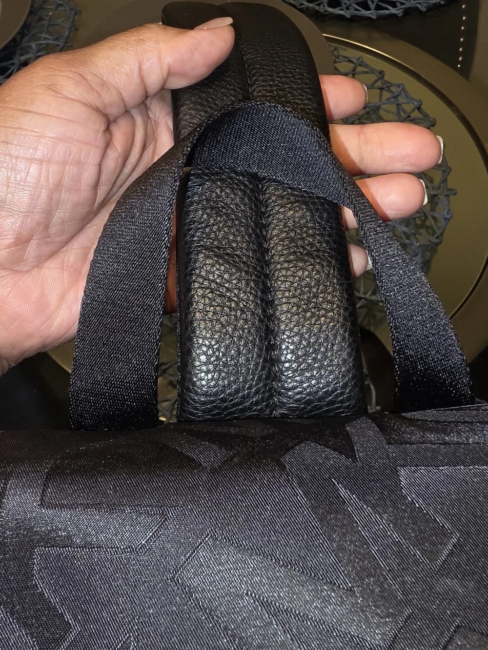 Michael Kors Black Logo Backpack with Raised MK Emblem